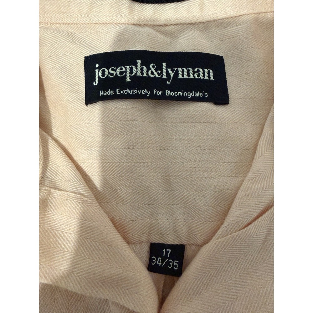 Joseph & Lyman Light Orange Men's Shirt Made Exclusively For Bloomingdale's 17 - Picture 6 of 9